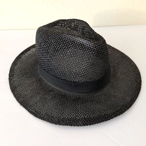Black Mesh Fedora Hat